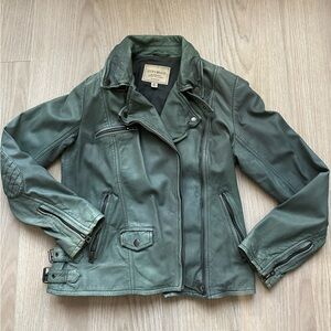 Lucky Brand 100% Leather distressed moto jacket